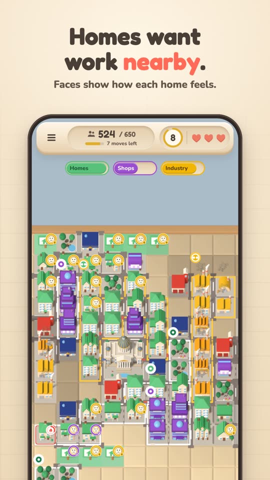 Hey Mayor!: homes, shops and factories growing on a city grid